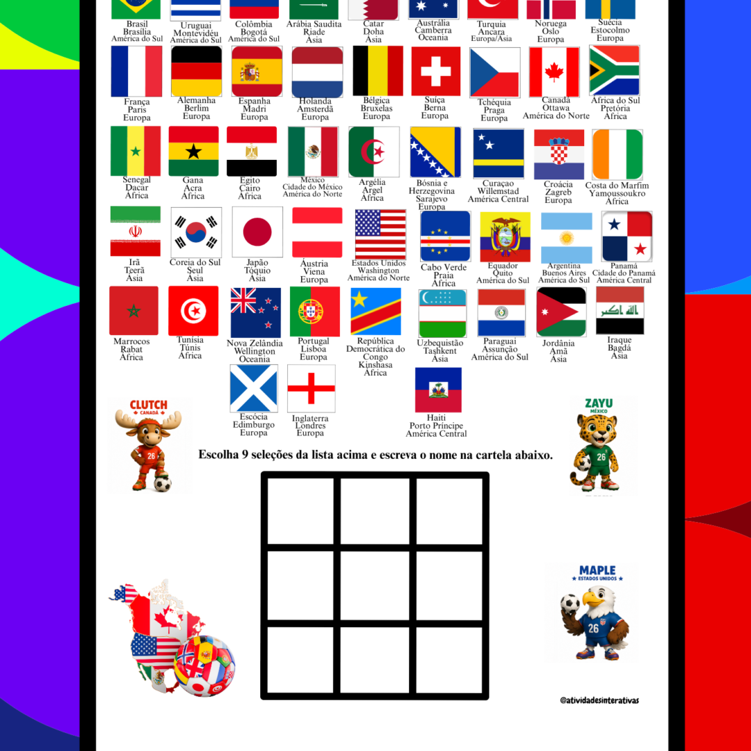 BINGO DA COPA 2026