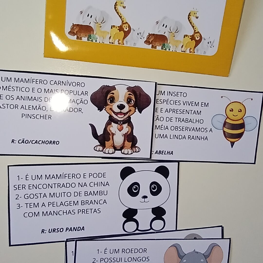 JOGO DAS 3 PISTAS SOBRE OS ANIMAIS