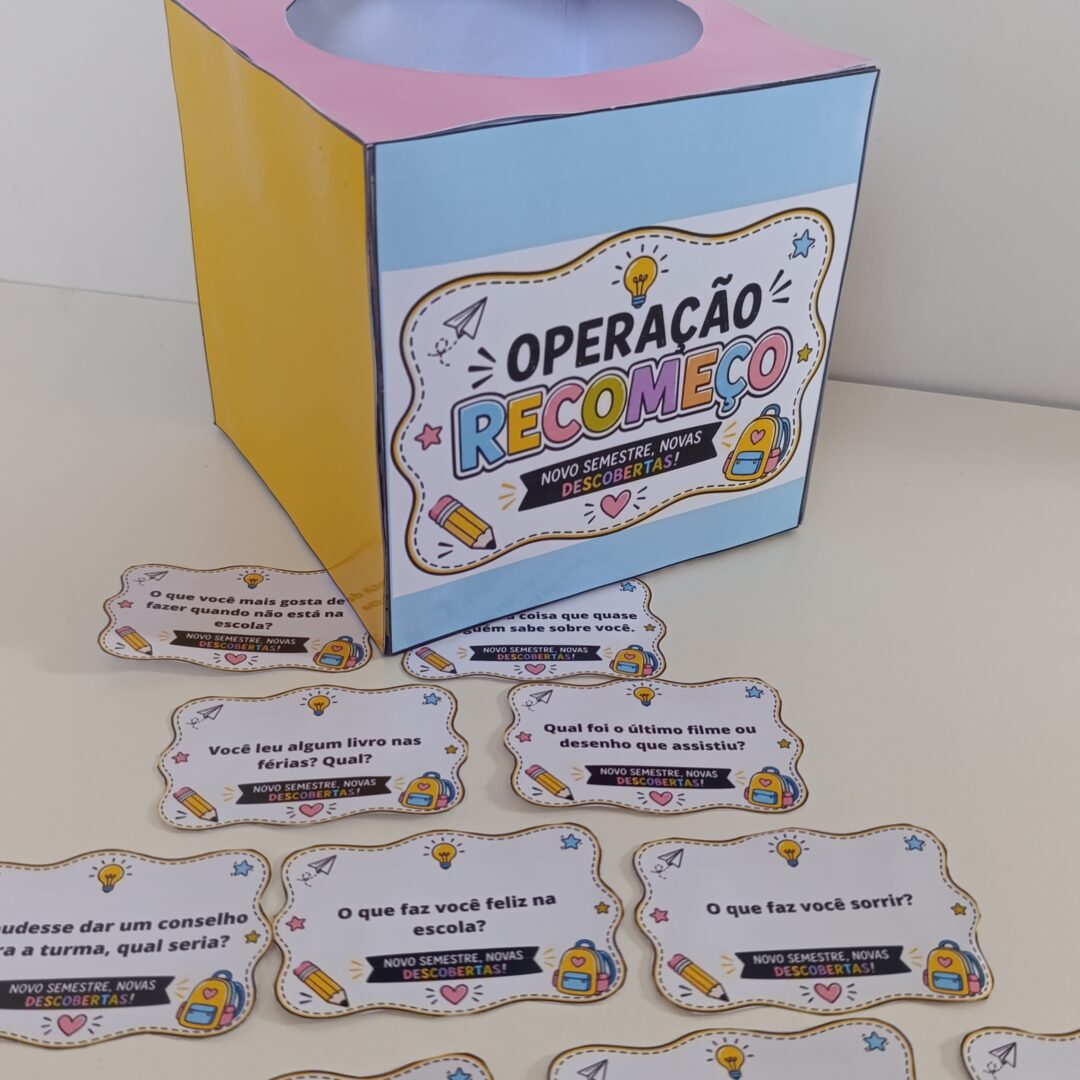DINÂMICA E BINGO - VOLTA ÀS AULAS - OPERAÇÃO RECOMEÇO