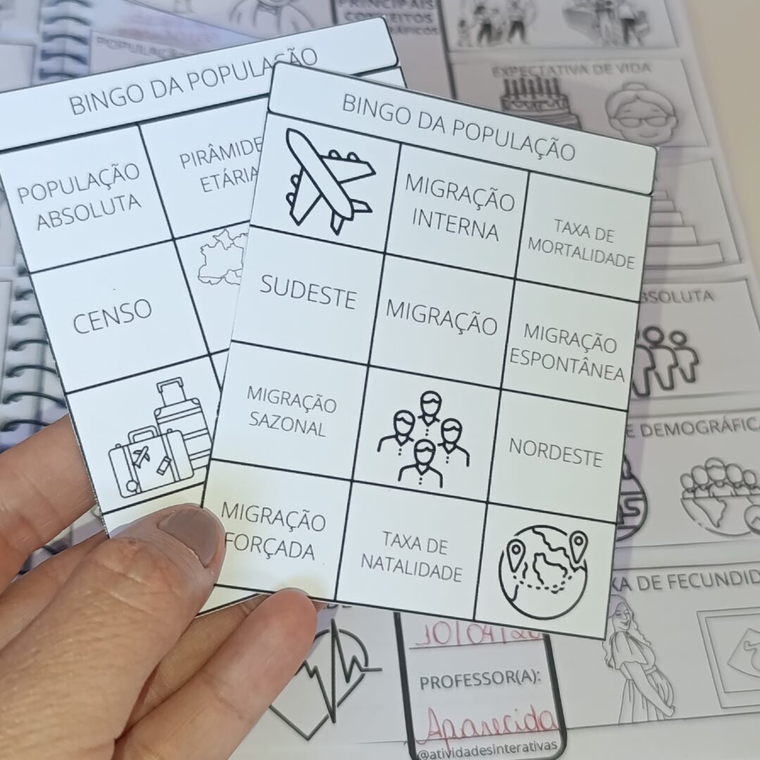 ATIVIDADES E BINGO - CONCEITOS DEMOGRÁFICOS E MIGRAÇÃO