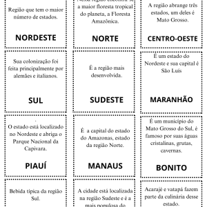 BINGO REGIOES 1